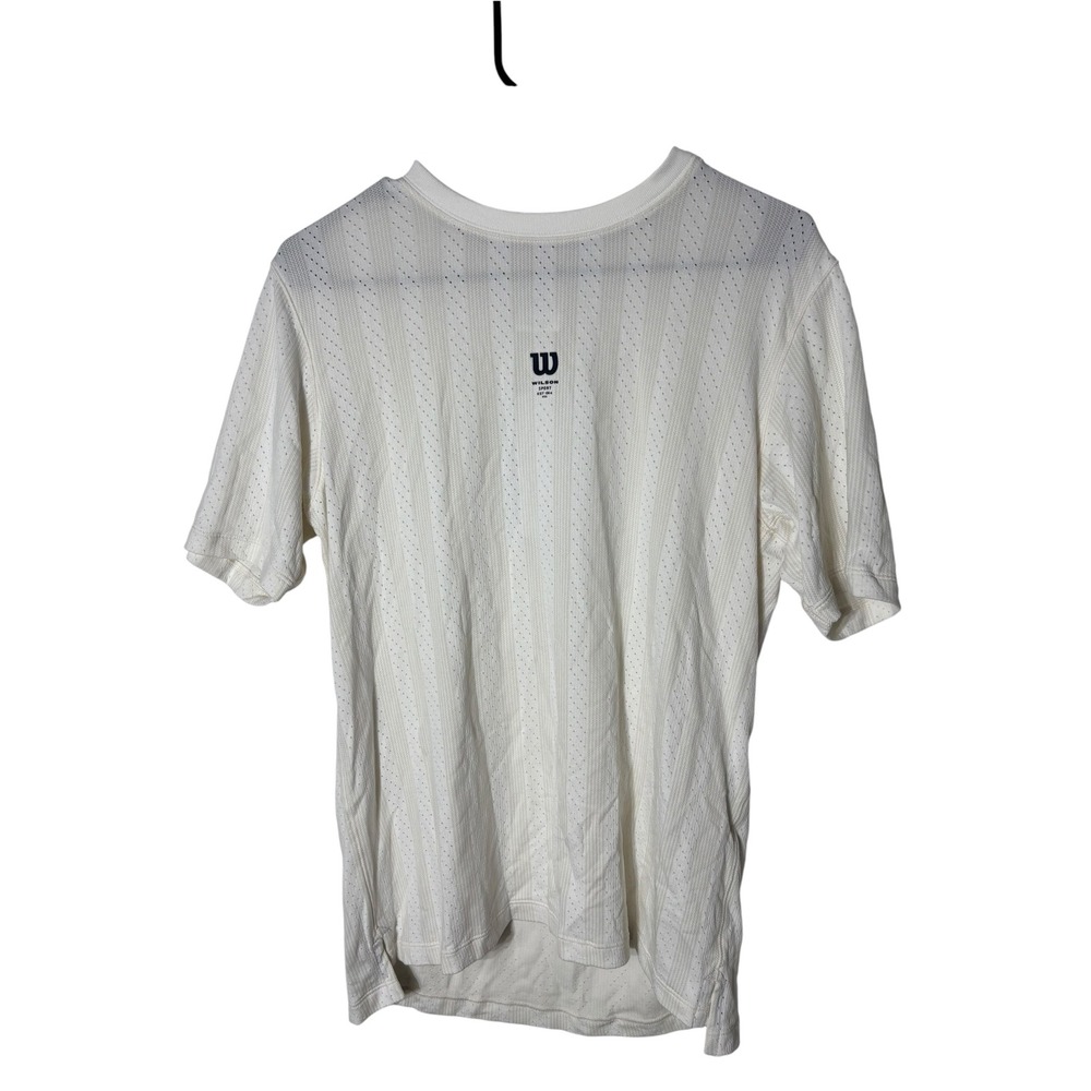 Wilson men's small game point seamless tee white tennis preppy athletic airy new